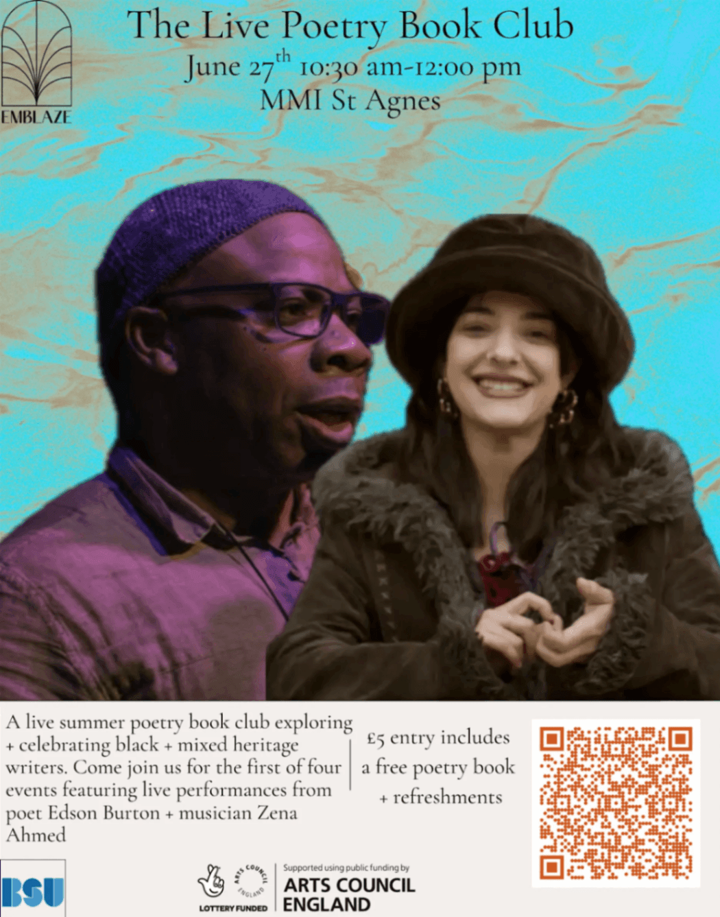 Poster for The Live Poetry Book Club