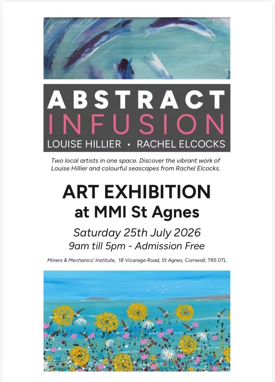 Abstract Infusion: Art Exhibition by Louise Hillier & Rachel Elcocks