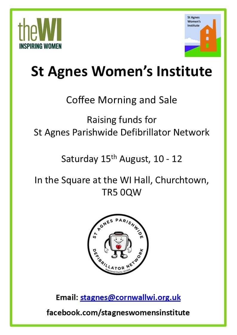 St Agnes Women's Institute Coffee Morning and Sale